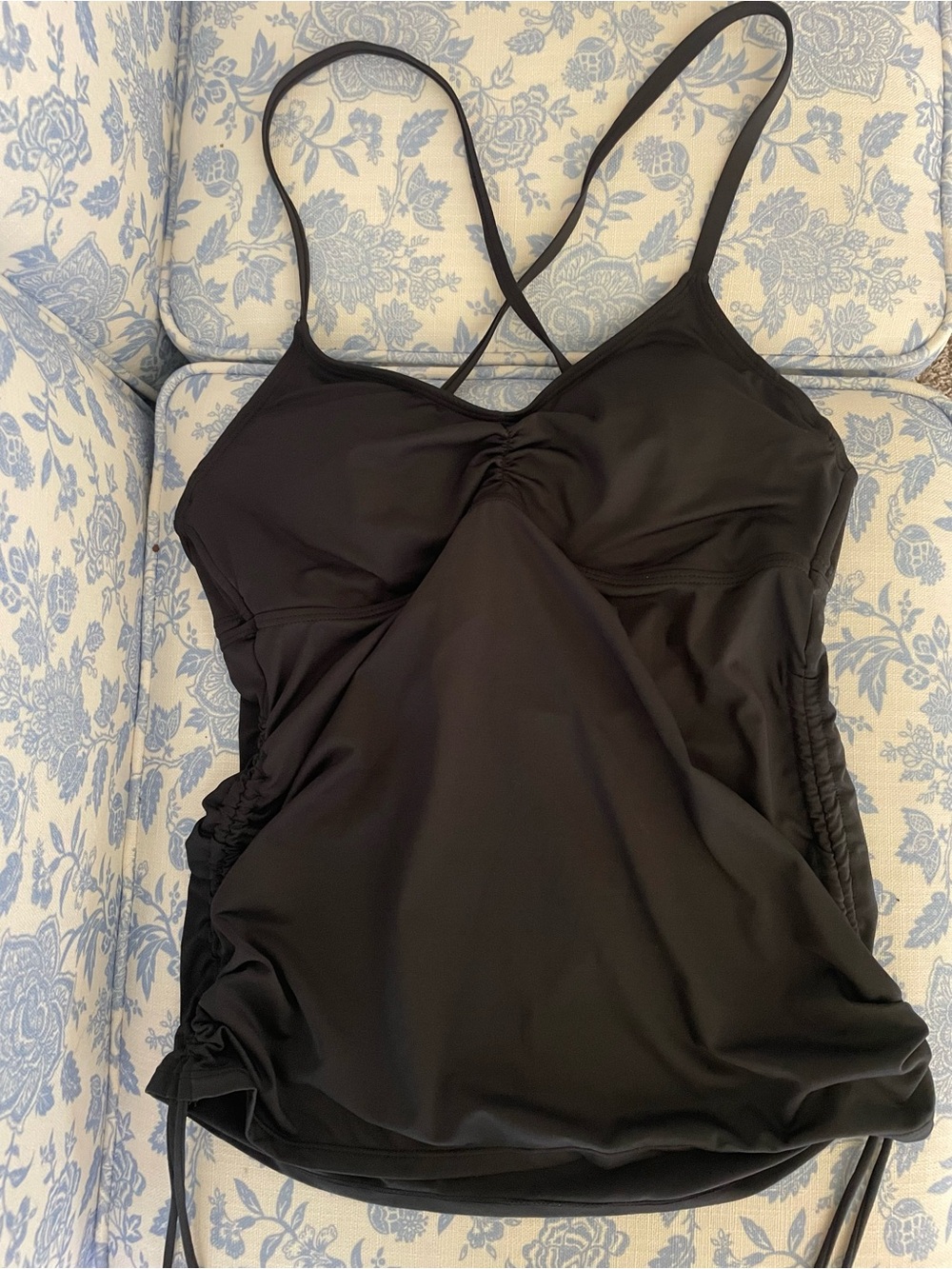 Carve Designs Carmari Tankini Ruched Swim Top Black Size 34C - Picture 3 of 5